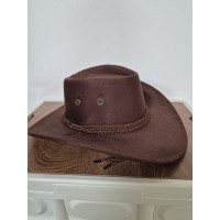 Ковбойський капелюх темно-коричневий 58 см – широкопола стиль вестерн