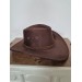 Ковбойская шляпа тёмно-коричневая 58 см – широкополый стиль вестерн