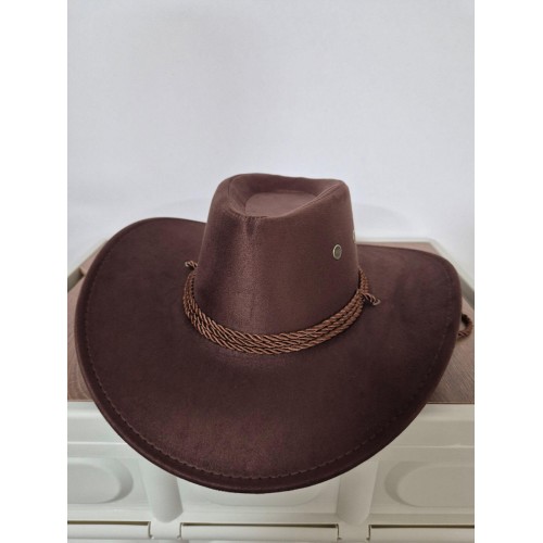 Ковбойський капелюх темний шоколад для вечірок, фотосесій та тематичних образів Ковбойський капелюх темний шоколад для вечірок, фотосесій та тематичних образів