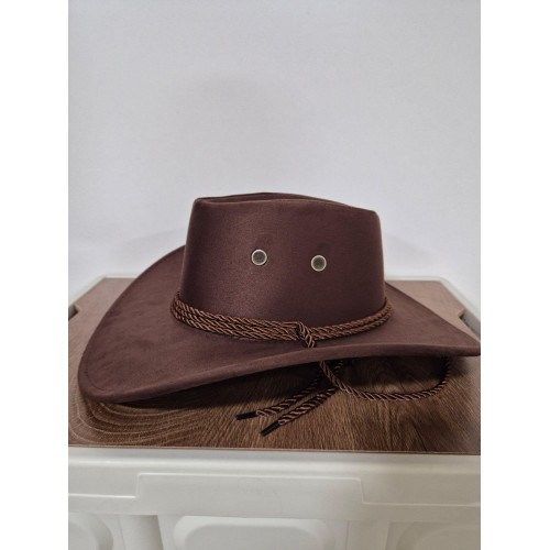 Ковбойський капелюх темний шоколад для вечірок, фотосесій та тематичних образів Ковбойський капелюх темний шоколад для вечірок, фотосесій та тематичних образів