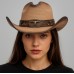 Ковбойская шляпа Texas Bull из соломы с бронзовым декором и тисненым ремнем, универсальный размер 58–59 см
