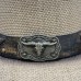 Ковбойская шляпа Texas Bull из соломы с бронзовым декором и тисненым ремнем, универсальный размер 58–59 см