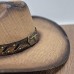 Ковбойская шляпа Texas Bull из соломы с бронзовым декором и тисненым ремнем, универсальный размер 58–59 см