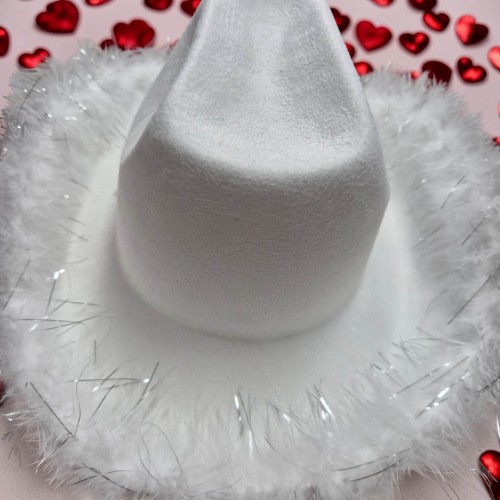 Ковбойський капелюх білий 56-58р (20091-23)