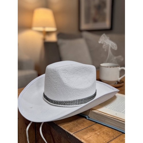 Ковбойський капелюх білий 56-58р (20089-23) Ковбойський капелюх білий 56-58р (20089-23)