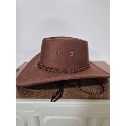 Ковбойская шляпа Западный Ветер коричневая (замша, универсальный размер)