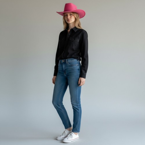 Ковбойський капелюх рожевий 56-58р (20097-23)