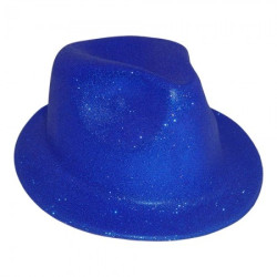 Шляпа детская мафия блестящая (синяя)