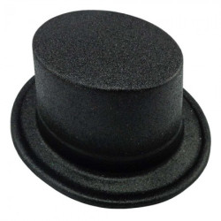 Шляпа детский цилиндр блестящая (черная)