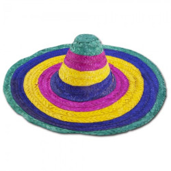 Шляпа Сомбреро 50см цветная