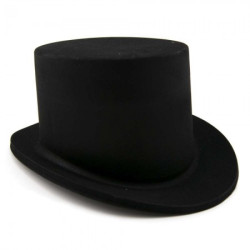 Шляпа детский цилиндр Флок (черный)