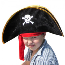 Шляпа пирата велюр с повязкой