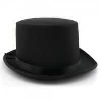 Шляпа цилиндр атласная (черная)