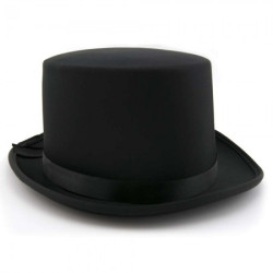 Шляпа цилиндр атласная (черная)