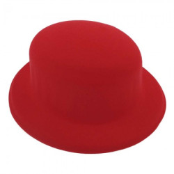 Шляпа котелок флок (Красная)