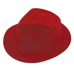 Шляпа мужская флок (Красная)