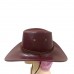 Ковбойський капелюх Гарячий Захід червоно-коричневий (еко-шкіра, універсальний розмір)