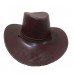 Ковбойський капелюх Гарячий Захід червоно-коричневий (еко-шкіра, універсальний розмір)