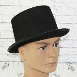 Шляпа цилиндр фетр 12см (черный)