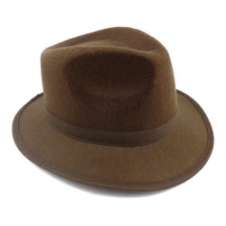 Шляпа мужская фетр (коричневая)