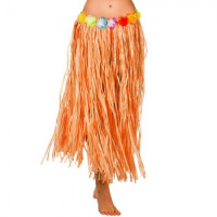 Гавайская юбка (75см) оранжевая