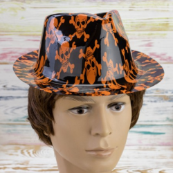 Шляпа мужская пластик с принтом Хэллоуин