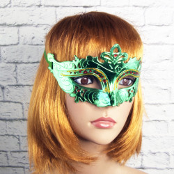 Венецианская маска Луиза (зеленая)