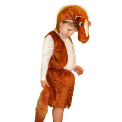 Маскарадный костюм меховой Лошадь коричневая (размер М)