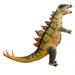 Надувний костюм Динозавр (коричневий)