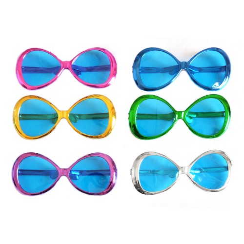 Очки Гигант круглые (металлик) золото