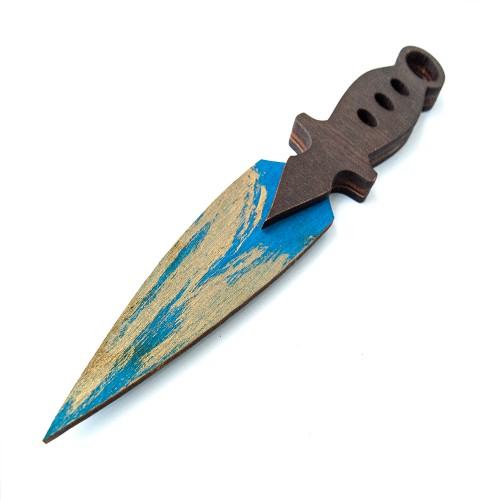 Дерев'яний ніж Кунай (синій)