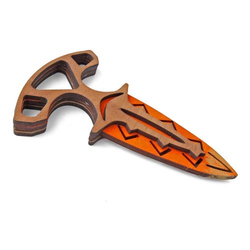 Дерев'яний тичковий ніж (помаранчевий)