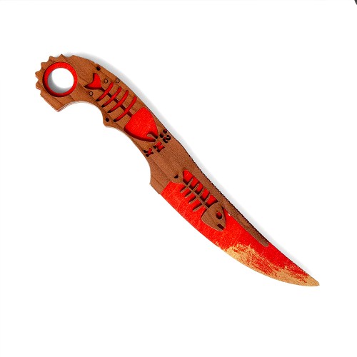 Дерев'яний ніж Риба (червоний)