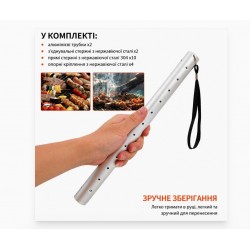 Складная решетка для гриля и барбекю из нержавеющей стали 30,3×27,5×21,5 см