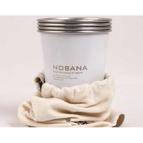 Набір кемпінгових стаканів NOBANA 350 мл 4 шт з нержавіючої сталі 304 з чохлом