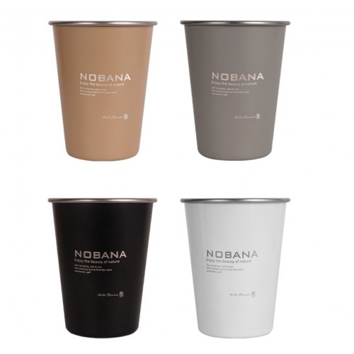 Набір кемпінгових стаканів NOBANA 350 мл 4 шт з нержавіючої сталі 304 з чохлом