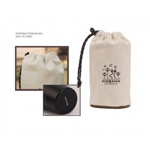 Набор кемпинговых стаканов NOBANA 350 мл 4 шт из нержавеющей стали 304 с чехлом