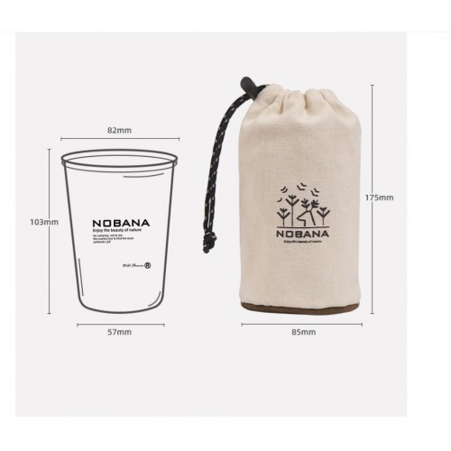 Набор кемпинговых стаканов NOBANA 350 мл 4 шт из нержавеющей стали 304 с чехлом