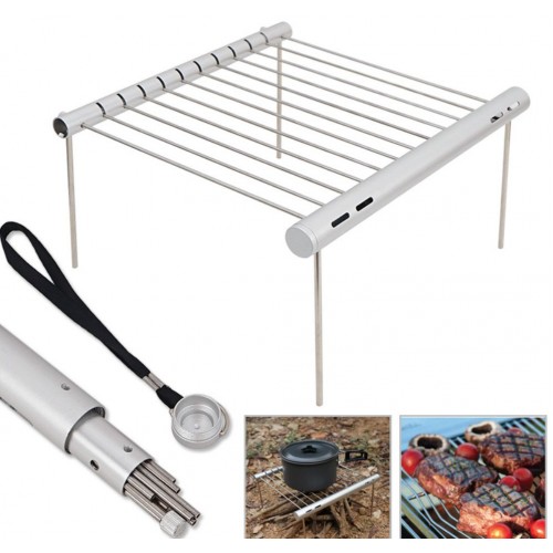 Складна решітка для гриля та барбекю з нержавіючої сталі 30,3×27,5×21,5 см