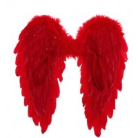 Крила ангела червоні 45х45 см для дорослих і дітей Крила ангела червоні 45х45 см для дорослих і дітей