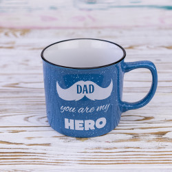 Кружка для тата Dad you are my hero 400 мл 12719 (блакитний)