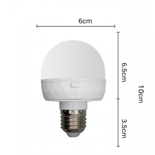 Лампочка з акумулятором 5000 mAh E27 Type-C: Розумна RGB лампа з пультом
