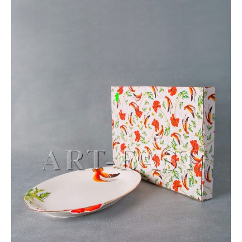 ALF 55-022 Блюдо "Маки" 35,5*23*2см