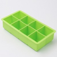 Силіконова форма для льоду, 8 кубиків, велика 212×112×52 мм, зелена