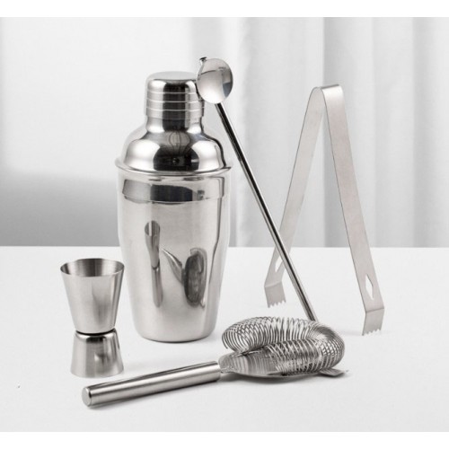 Набір бармена 5 в 1 з нержавіючої сталі (подарункова коробка, 350 мл)