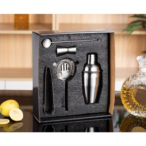 Набір бармена 5 в 1 з нержавіючої сталі (подарункова коробка, 350 мл) Набір бармена 5 в 1 з нержавіючої сталі (подарункова коробка, 350 мл)