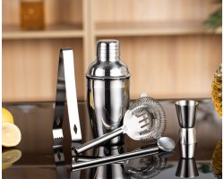 Набор бармена из нержавеющей стали, 5-в-1, подарочная коробка (шекер 750 мл)