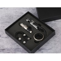 Набір для вина 4 в 1 з нержавіючої сталі — штопор, каплезбірник, аератор, фольгоріз