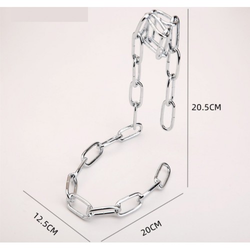 Підставка для вина Ланцюг декоративний металевий сріблястий, 20×12.5×20.5 см