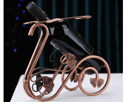 Підставка для вина Лебідь з тримачами для 4 келихів антична бронза, 30×18×24 см